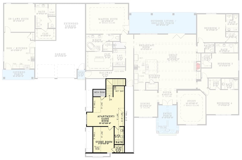 Plan 70929MK: Luxury European House Plan with In-Law Suite and Expansive 5-Car Garage - Floor Plan - 2nd Floor - European