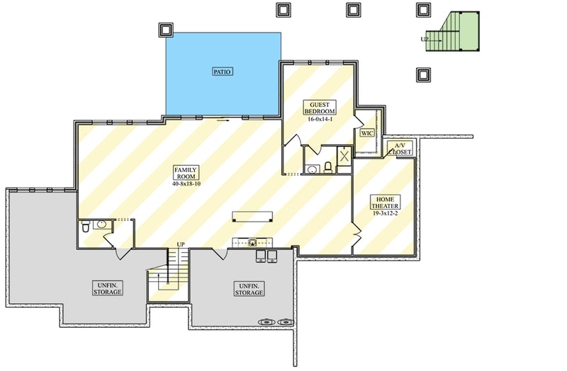 Plan 95294RW: Grand 6-Bedroom Mountain New American House Plan with Dual In-Law Suites - Floor Plan - Optional Lower Level - Mountain, New American, Rustic
