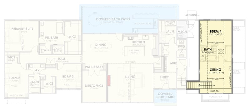 Plan 470312REY: Spacious Modern Farmhouse Plan with 3-Car Garage and Outdoor Kitchen - Floor Plan - 2nd Floor - Farmhouse, Modern Farmhouse