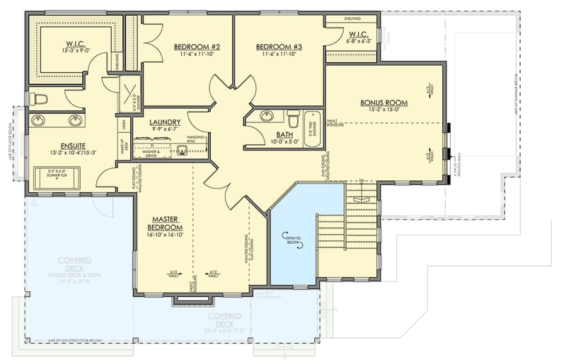 Plan 81881AB: Modern Farmhouse House Plan with Wrap-Around Porch and Flexible Living Spaces - Floor Plan - 2nd Floor - Modern Farmhouse, New American