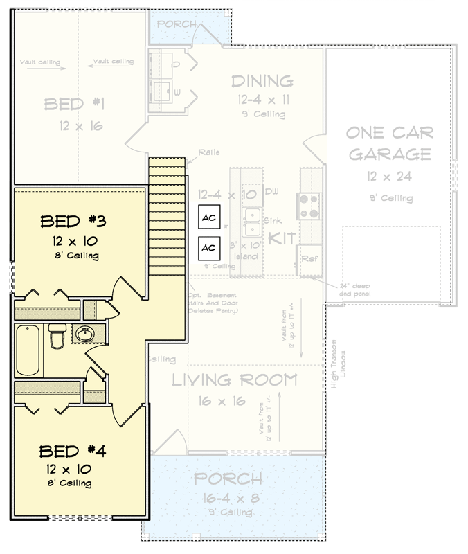 Plan 52473WM: Charming 4 Bed Craftsman Cottage Plan with Main Level Master - Floor Plan - 2nd Floor - Cottage, Craftsman, Traditional