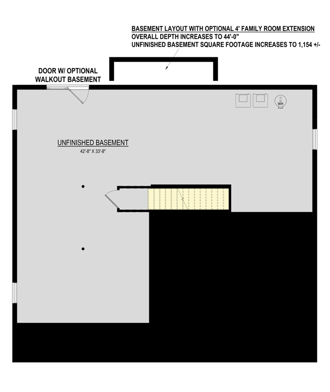 Plan 83678CRW: Spacious Modern Farmhouse House Plan with Office, Loft, and Main Floor Guest Suite - Floor Plan - Optional Unfinished Basement Level - Farmhouse, Modern Farmhouse