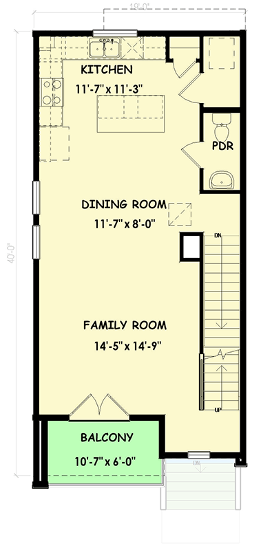 Plan 100358GHR: Urban Contemporary House Plan with Rooftop Deck and 2-Car Garage - Floor Plan - 2nd Floor - Contemporary