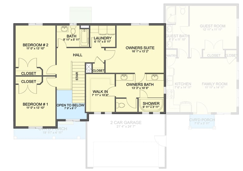 Plan 61665UT: Traditional 4-Bed House Plan with Attached Apartment and Upstairs Master Suite - Floor Plan - 2nd Floor - Traditional