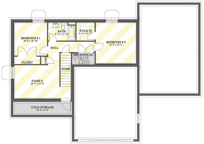 Plan 61665UT: Traditional 4-Bed House Plan with Attached Apartment and Upstairs Master Suite - Floor Plan - 3rd Floor - Traditional