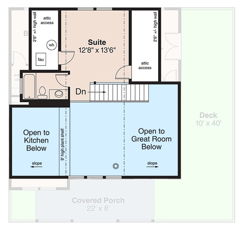 Plan 720155DA: Northwest Cabin House Plan: 3 Beds, Vaulted Great Room, Wrap-Around Porch - Floor Plan - 2nd Floor - Cabin, Northwest