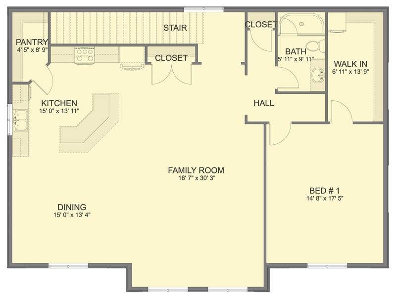 Plan 61669UT: Traditional Stucco Home and Garage Plan with 3-Car Bay - Floor Plan - 2nd Floor - Traditional