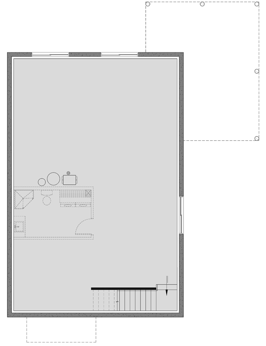 Plan 22729DR: Modern Cottage House Plan with Vaulted Living and Flexible Bedrooms - Floor Plan - Lower Level - Unfinished Basement - Contemporary, Cottage, Modern