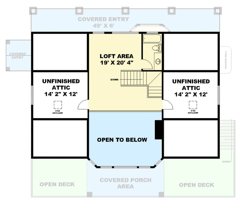 Plan 350167GH: Grand Mountain Walkout House Plan with Master Suite and Two-Story Great Room - Floor Plan - 2nd Floor - Mountain