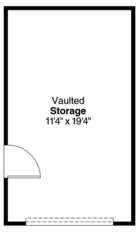 Plan 720164DA: Modern 1-Car Detached Garage Plan with Vaulted Ceilings - Floor Plan - Main Level - Traditional