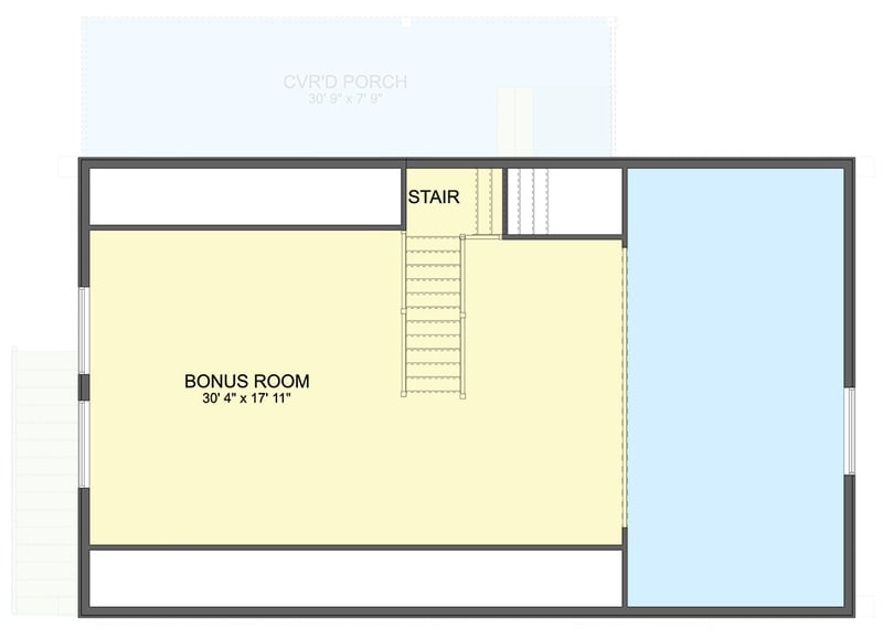 Plan 61676UT: Sleek Modern Scandinavian House Plan with Master Suite and Walkout Garage - Floor Plan - 2nd Floor - Contemporary, Modern, Scandinavian