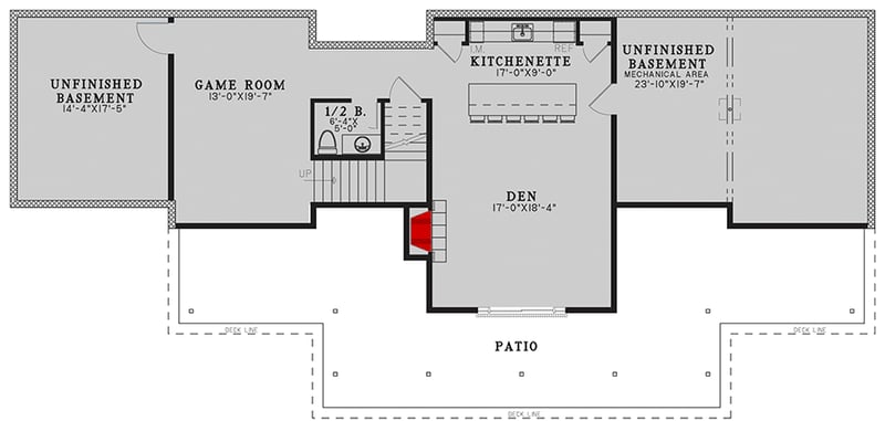 Plan 70936MK: Contemporary Mountain House Plan with Porte Cochere and Split Bedrooms - Floor Plan - Optional Lower Level - Contemporary, Mountain