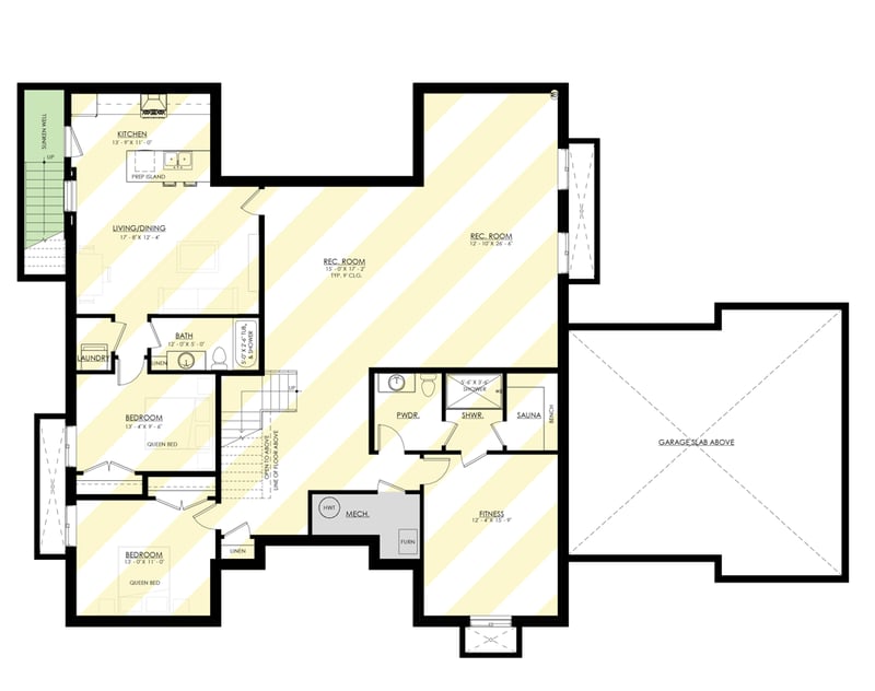 Plan 270124AF: Elegant Modern Transitional House Plan with Primary Suite and Flexible In-Law Suite - Floor Plan - Optional Finished Lower Basement Level - European, Transitional