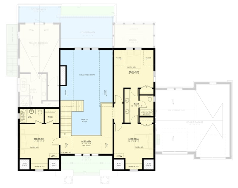 Plan 270124AF: Elegant Modern Transitional House Plan with Primary Suite and Flexible In-Law Suite - Floor Plan - 2nd Floor - European, Transitional