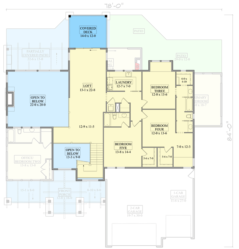 Plan 95333RW: Expansive Modern Farmhouse House Plan with Master on Main and Two-Story Great Room - Floor Plan - 2nd Floor - Modern Farmhouse, Mountain, New American