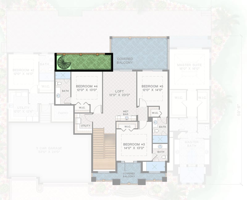 Plan 660024JMD: Coastal Retreat House Plan with 5 Beds, Observation Deck, and Outdoor Kitchen - Floor Plan - 3rd Floor - Coastal, Coastal Contemporary