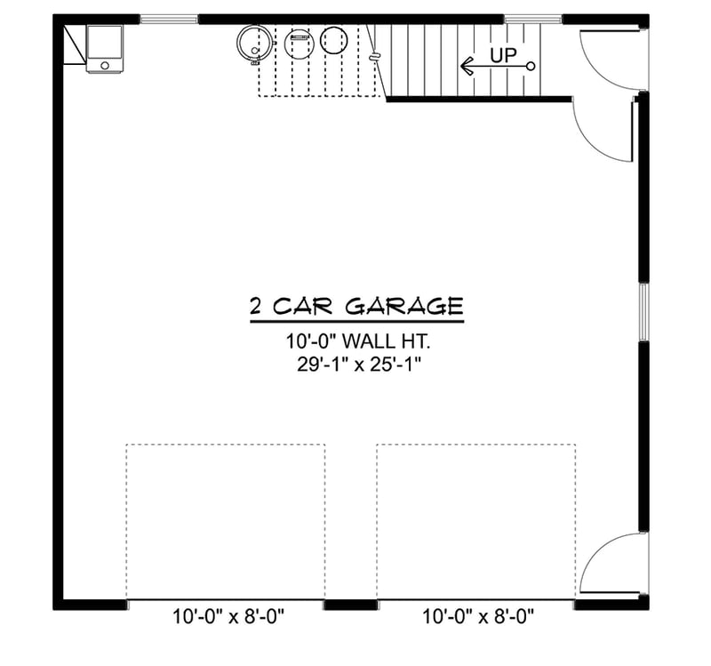 Plan 135401GRA: Contemporary 2-Bedroom ADU House Plan with Loft and Balcony - Floor Plan - Main Level - Carriage, Contemporary, Modern