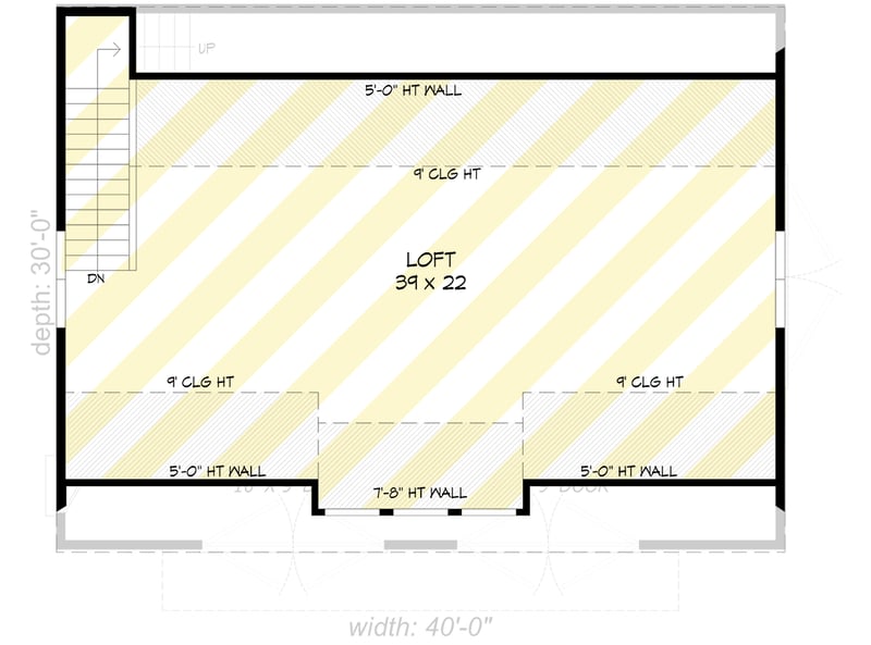 Plan 680642VR: Two-Car Barn House Plan with Versatile Loft - Floor Plan - 2nd Floor