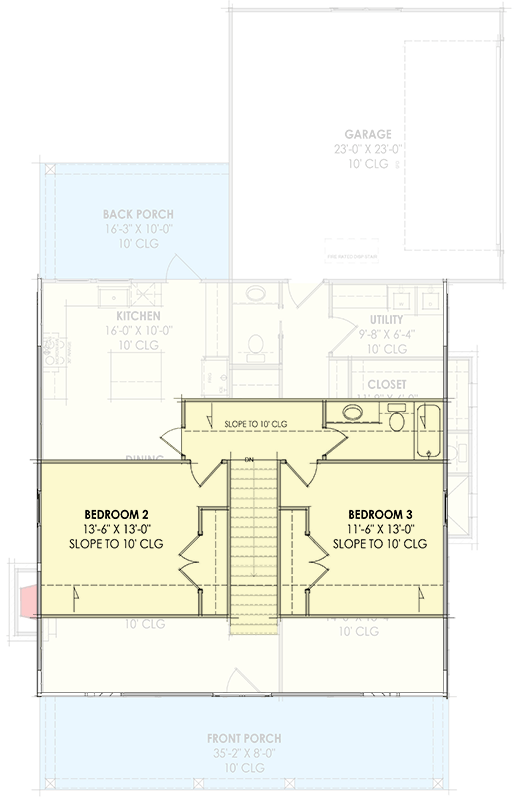Plan 818194JSS: Modern Farmhouse House Plan: 3 Beds, Main-Level Master, Covered Porches - Floor Plan - 2nd Floor - Country, Farmhouse, Modern Farmhouse