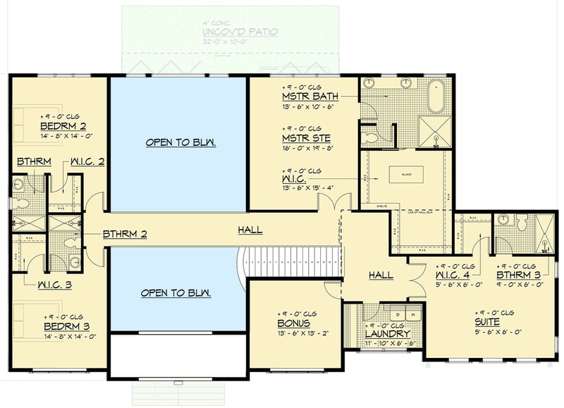 Plan 666310RAF: Contemporary 5-Bedroom House Plan with 3-Car Garage and Two-Story Great Room - Floor Plan - 2nd Floor - Contemporary