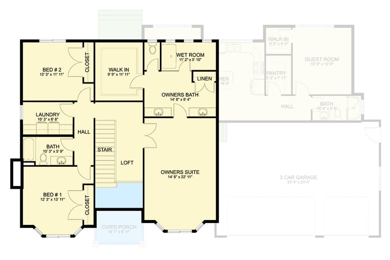 Plan 61695UT: Versatile Modern Farmhouse House Plan with 5+ Beds, Loft and 3-Car Garage - Floor Plan - 2nd Floor - Craftsman, Farmhouse, Modern Farmhouse, Traditional