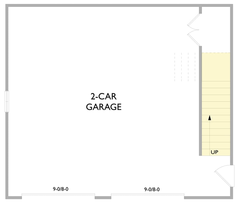 Plan 750018LDG: Modern Farmhouse 2-Car Garage Plan with Versatile Bonus Room - Floor Plan - Main Level - Carriage, Farmhouse, Modern Farmhouse