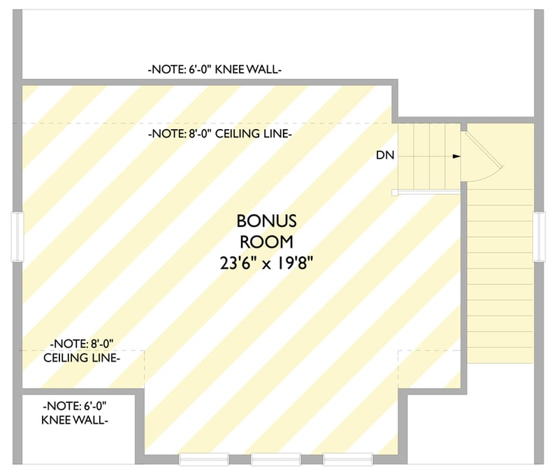 Plan 750018LDG: Modern Farmhouse 2-Car Garage Plan with Versatile Bonus Room - Floor Plan - Optional Finished Upper Bonus Room - Carriage, Farmhouse, Modern Farmhouse