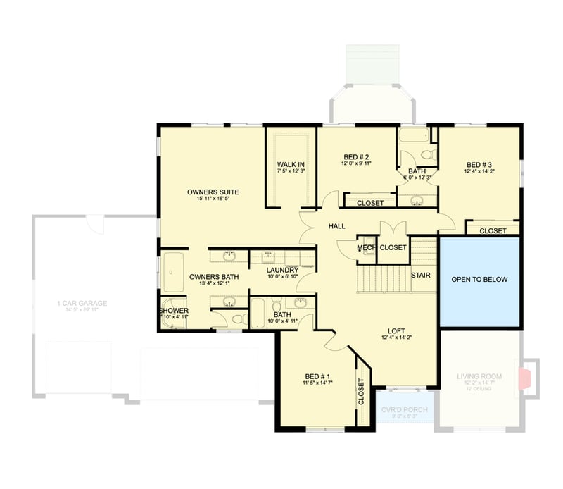 Plan 61702UT: Stately Traditional House Plan with Upstairs Owners Suite and Home Theater - Floor Plan - 2nd Floor - Traditional