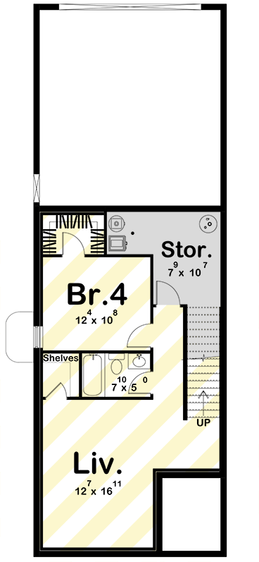 Plan 623598DJ: Narrow Transitional Townhouse Plan: 3 Beds, 2-Car Garage, Upstairs Laundry - Floor Plan - Optionally Finished Lower Level ($$ Paid Option)  - Farmhouse, Modern, Modern Farmhouse, Traditional, Transitional