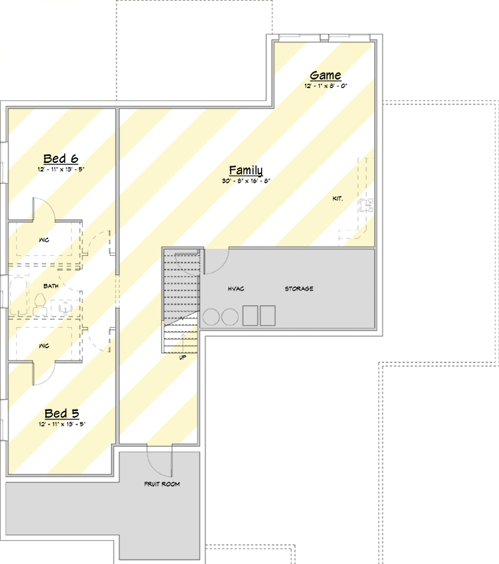 Plan 910134WHD: Contemporary Craftsman House Plan with 4 Beds and Two Story Great Room - Floor Plan - Unfinished Basement - Contemporary, Craftsman, Mid Century Modern