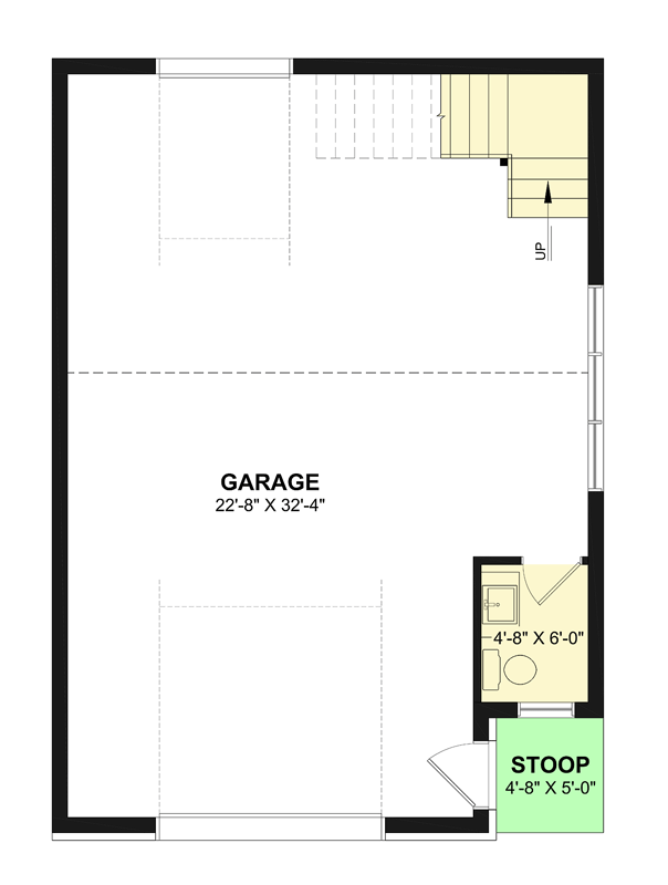 Plan 22743DR: Modern Contemporary Garage Plan with Loft and Workshop - Floor Plan - Main Level - Modern, New American, Northwest