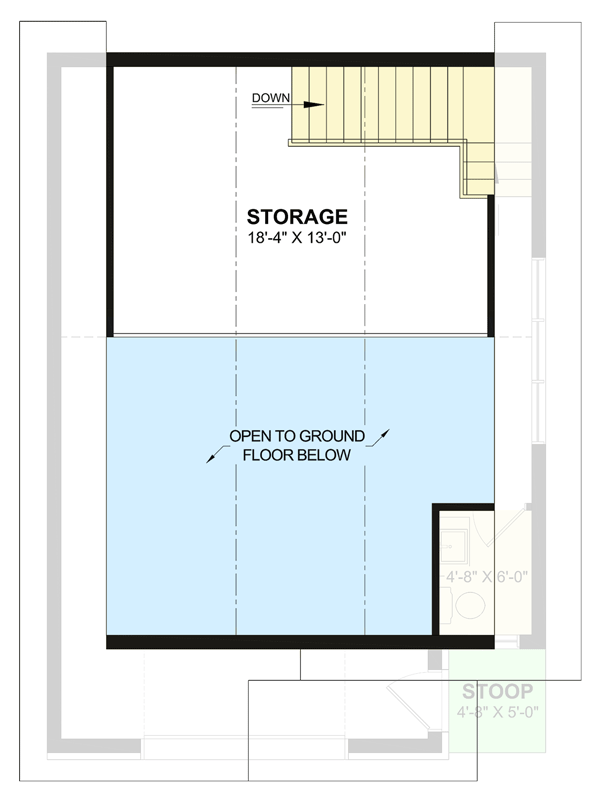 Plan 22743DR: Modern Contemporary Garage Plan with Loft and Workshop - Floor Plan - 2nd Floor - Modern, New American, Northwest