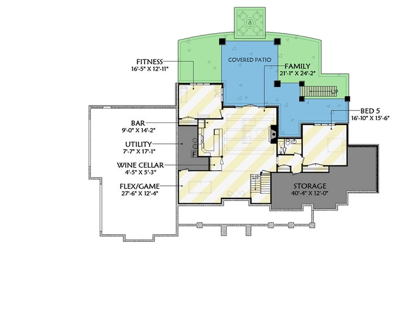 Plan 703018TYL: Expansive Six Bedroom Mountain Farmhouse House Plan with Four Car Garage - Floor Plan - Optional Finished Basement Level - Farmhouse, Modern Farmhouse, Mountain, Rustic, Traditional