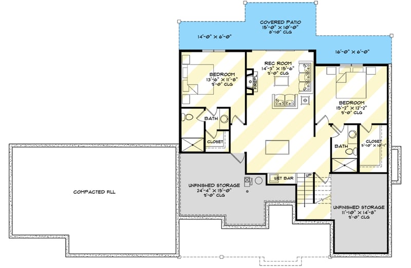 Plan 520036RKY: Modern Farmhouse House Plan with Flexible Living and Three Car Garage - Floor Plan - Optionally Finished Basement - Country, Modern Farmhouse, Mountain, New American