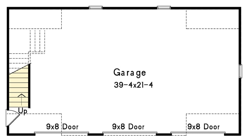 Plan 22195SL: Craftsman 3-Car Garage House Plan with 1-Bedroom Apartment - Floor Plan - Main Level - Craftsman