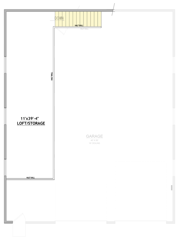 Plan 849071PGE: Farmhouse Garage Plan with RV Garage and Loft Living - Floor Plan -  - Craftsman, Farmhouse