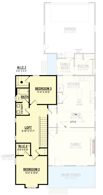 Plan 83682CRW: Modern Farmhouse House Plan with 3-4 Beds and Bonus Room - Floor Plan - 2nd Floor - Country, Farmhouse, Modern Farmhouse