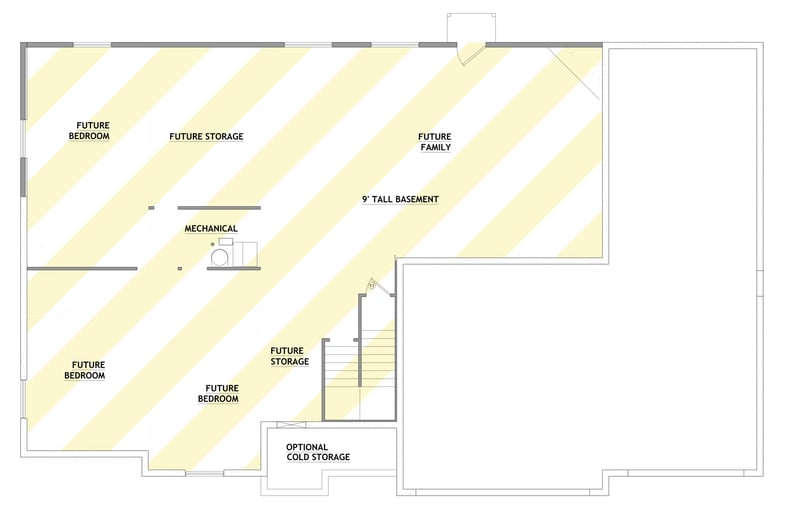 Plan 849082PGE: Craftsman Ranch House Plan with 3-4 Car Garage and Flexible Layout - Floor Plan - Optionally Finished Basement - Craftsman, Ranch, Traditional
