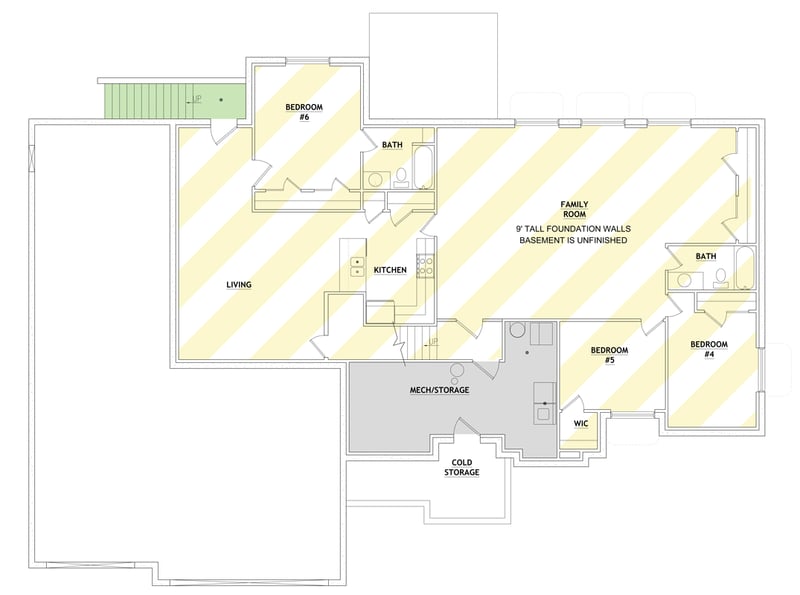 Plan 849085PGE: Modern Farmhouse House Plan with 3 Beds and 3-Car Garage - Floor Plan - Optionally Finished Basement - Craftsman, Farmhouse, Modern Farmhouse, Traditional