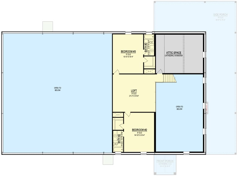 Plan 170018ADS: Modern Barndominium House Plan with 4,093 Sq Ft and RV Garage - Floor Plan - 2nd Floor - Barndominium