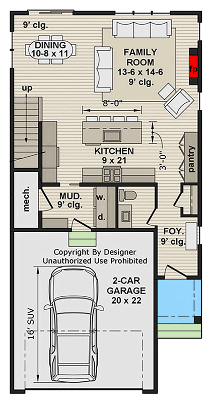 Plan 140054RK: Modern Farmhouse House Plan with 4 Bedrooms and 2-Car Garage - Floor Plan -  - Farmhouse, Modern Farmhouse, New American