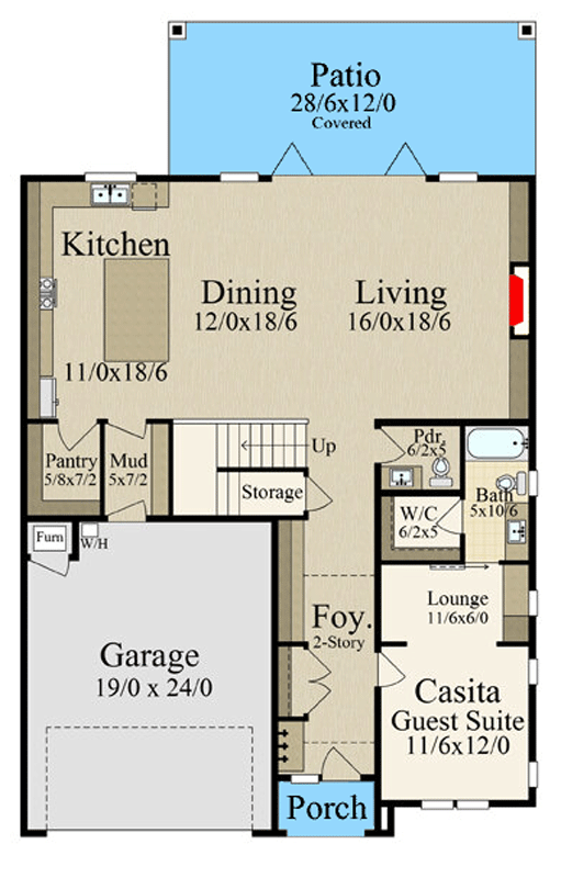Plan 85481MS: Modern European House Plan with 3-4 Bedrooms and 3,197 Sq Ft - Floor Plan -  - European, French Country, Modern