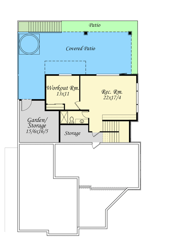 Plan 85484MS: Expansive 4-Bedroom Tudor Craftsman House Plan with Den and Workshop - Floor Plan - Walkout Basement - Craftsman, Northwest, Tudor