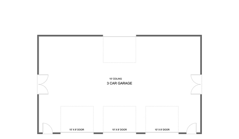 Plan 61750UT: Expansive 3-Car Garage House Plan with Bonus Room and Decks - Floor Plan - Main Level - Traditional