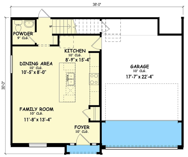 Plan 100372GHR: Modern Farmhouse House Plan with 3 Beds 2-Car Garage and Balcony - Floor Plan -  - Modern Farmhouse, Transitional