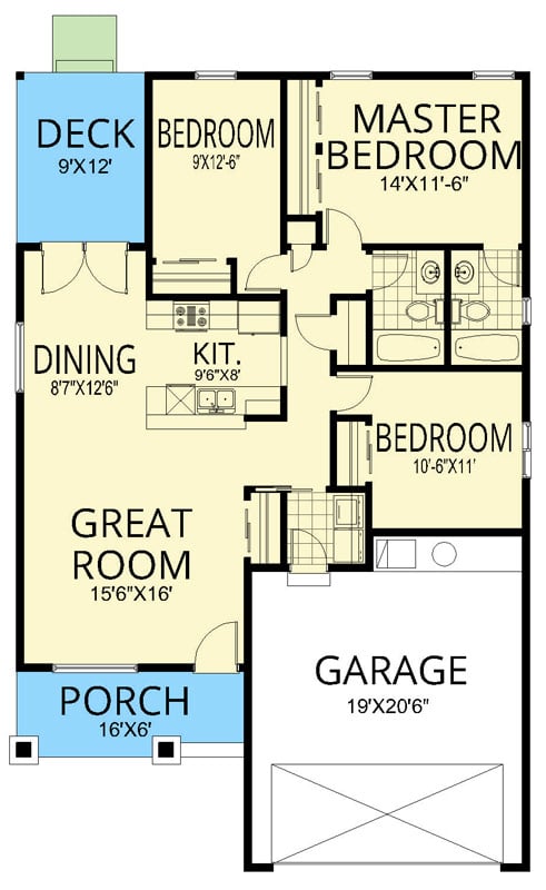Plan 267119SPK: Spacious Craftsman Ranch House Plan with 4 Bedrooms and Vaulted Great Room - Floor Plan - - Craftsman, Northwest, Ranch