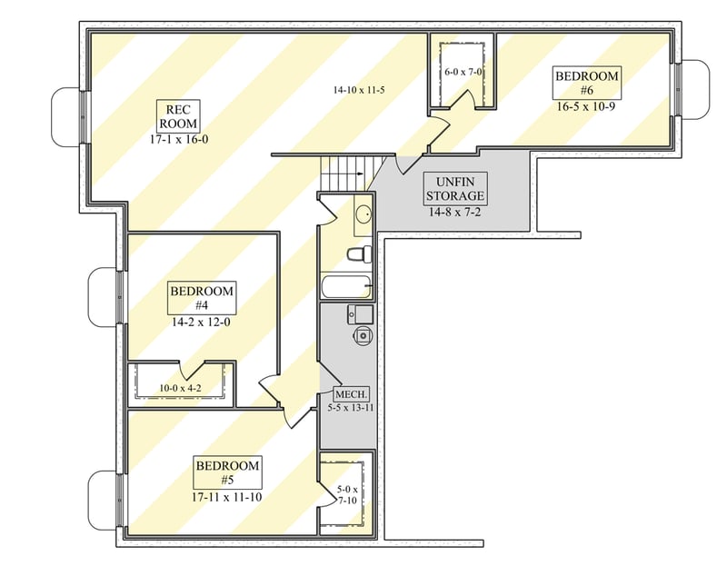 Plan 95368RW: Modern Farmhouse House Plan with 3 Bedrooms and 3-Car Garage - Floor Plan -  - Farmhouse, Modern Farmhouse