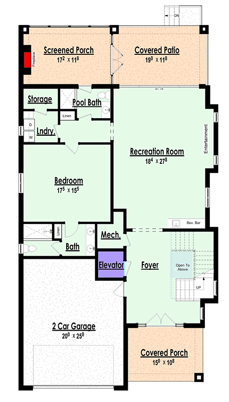 Plan 18304BE: Grand 6-Bedroom Luxury Estate House Plan with 6249 Sq Ft and Elevator - Floor Plan -  - Coastal, Coastal Contemporary, Vacation