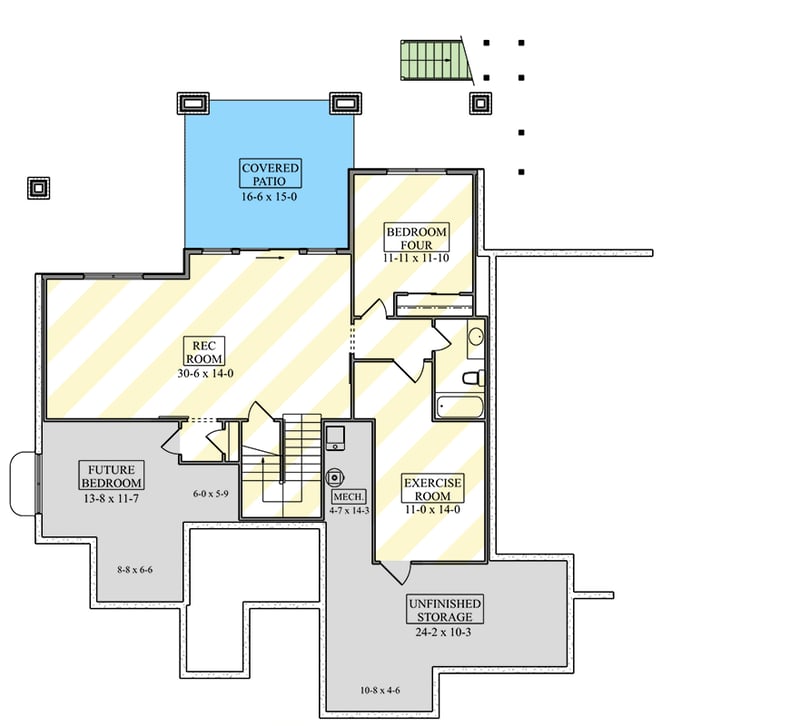 Plan 95376RW: New American Mountain Ranch House Plan with 3-Car Side Entry Garage - Floor Plan - Optional Lower Level - Craftsman, Farmhouse, Mountain, New American, Ranch