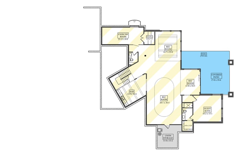 Plan 95381RW: Modern Luxury Four Bedroom House Plan with Four Car Garage - Floor Plan - Optionally Finished Basement - Contemporary, Mountain, New American